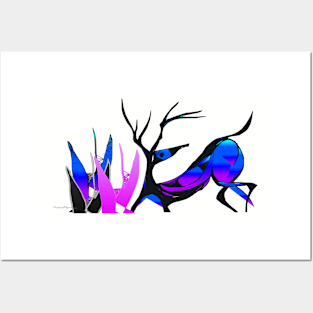 Blue Deer Posters and Art